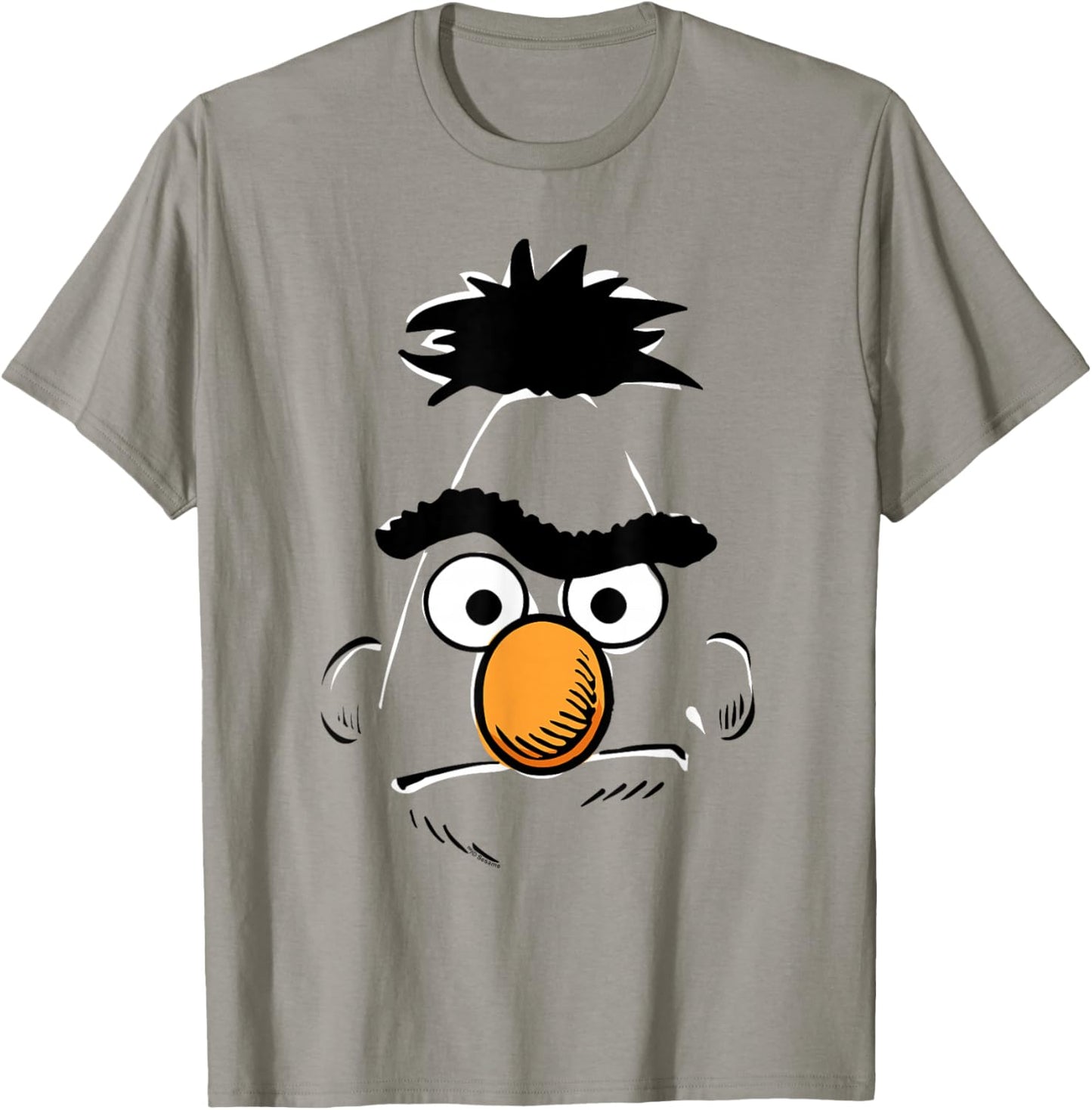 Sesame Street Bert Retro Sketch Face Halloween Costume T-Shirt - T-Shirt | Sand