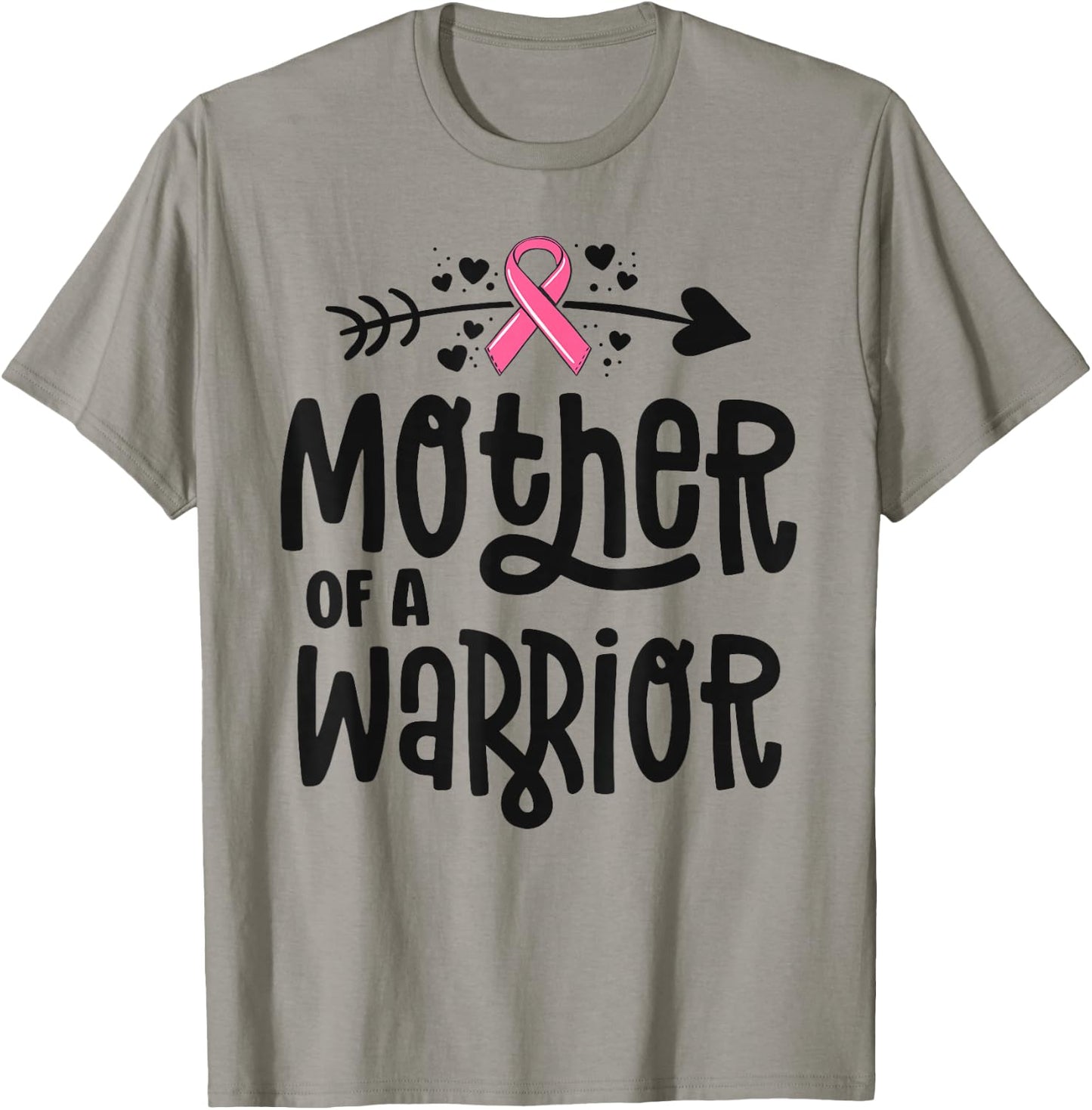 Mother Of A Warrior Family Breast Cancer Shirts Pink Ribbon T-Shirt - T-Shirt | Sand