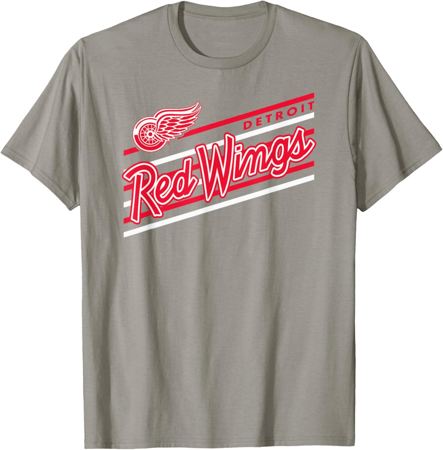 Detroit Red Wings Retro Performer Gray Officially Licensed T-Shirt - T-Shirt | Sand