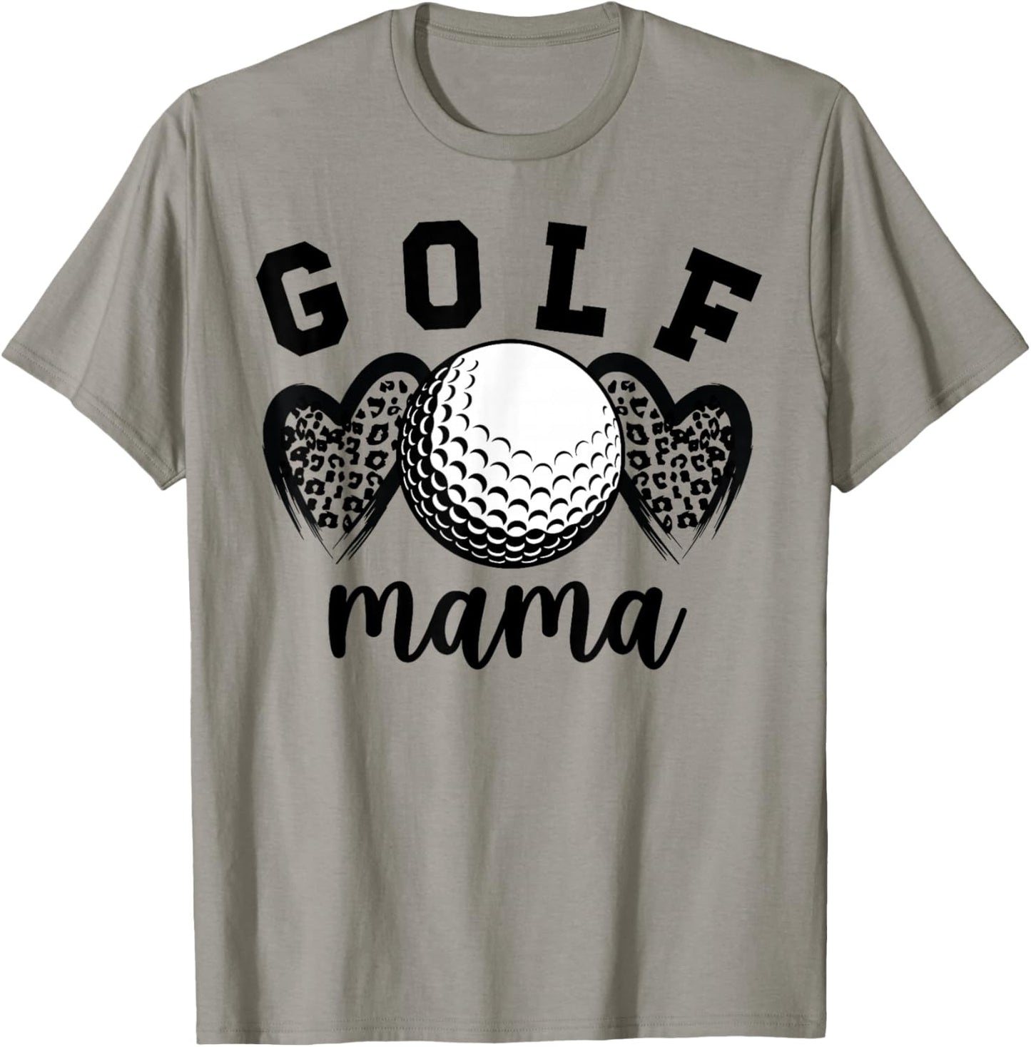 Golf Mama Hearts Golf Mom Of A Golf Player Mother T-Shirt - T-Shirt | Sand