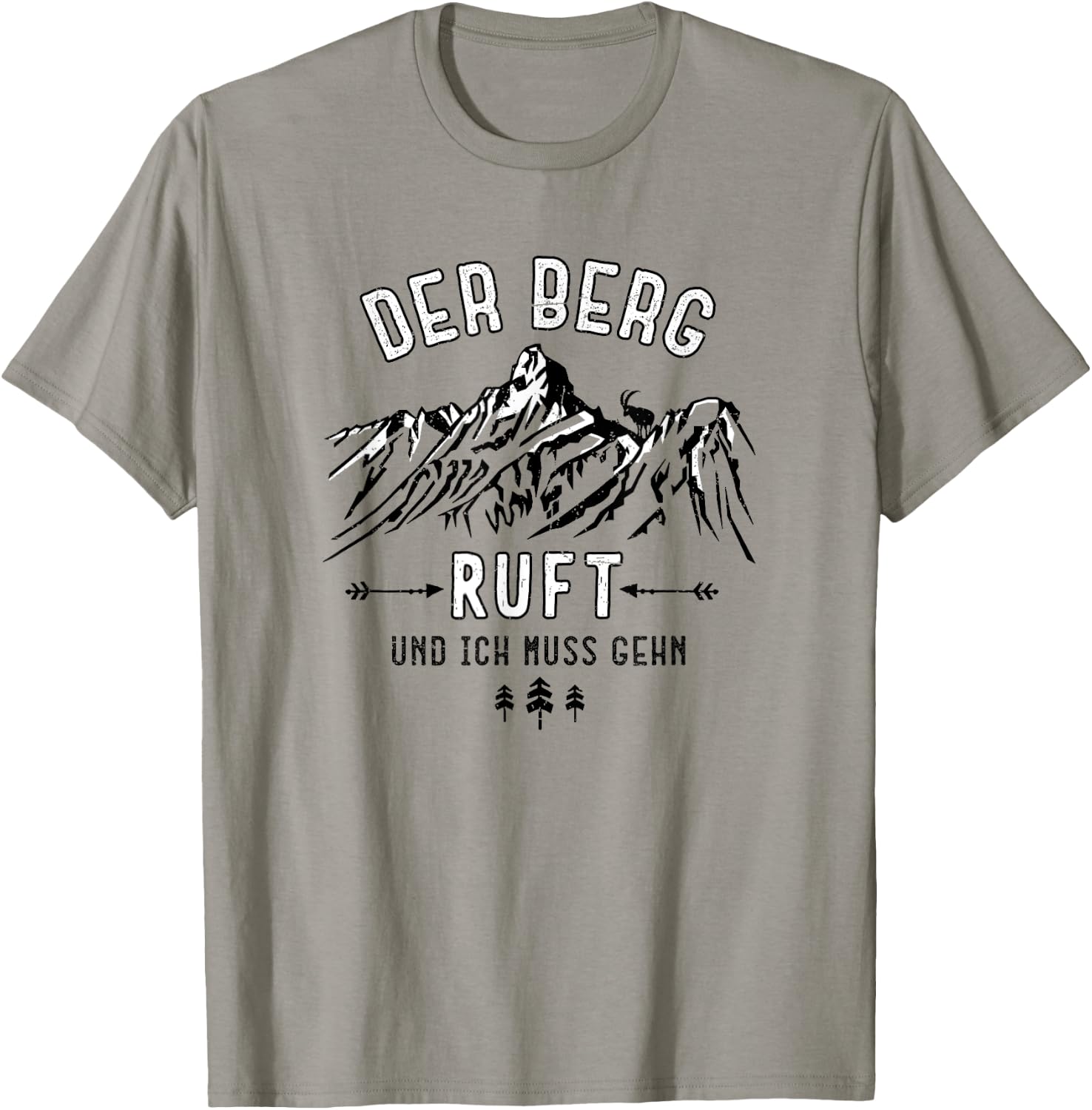 Der Berg ruft - Mountains Calling in german T-Shirt - T-Shirt | Sand