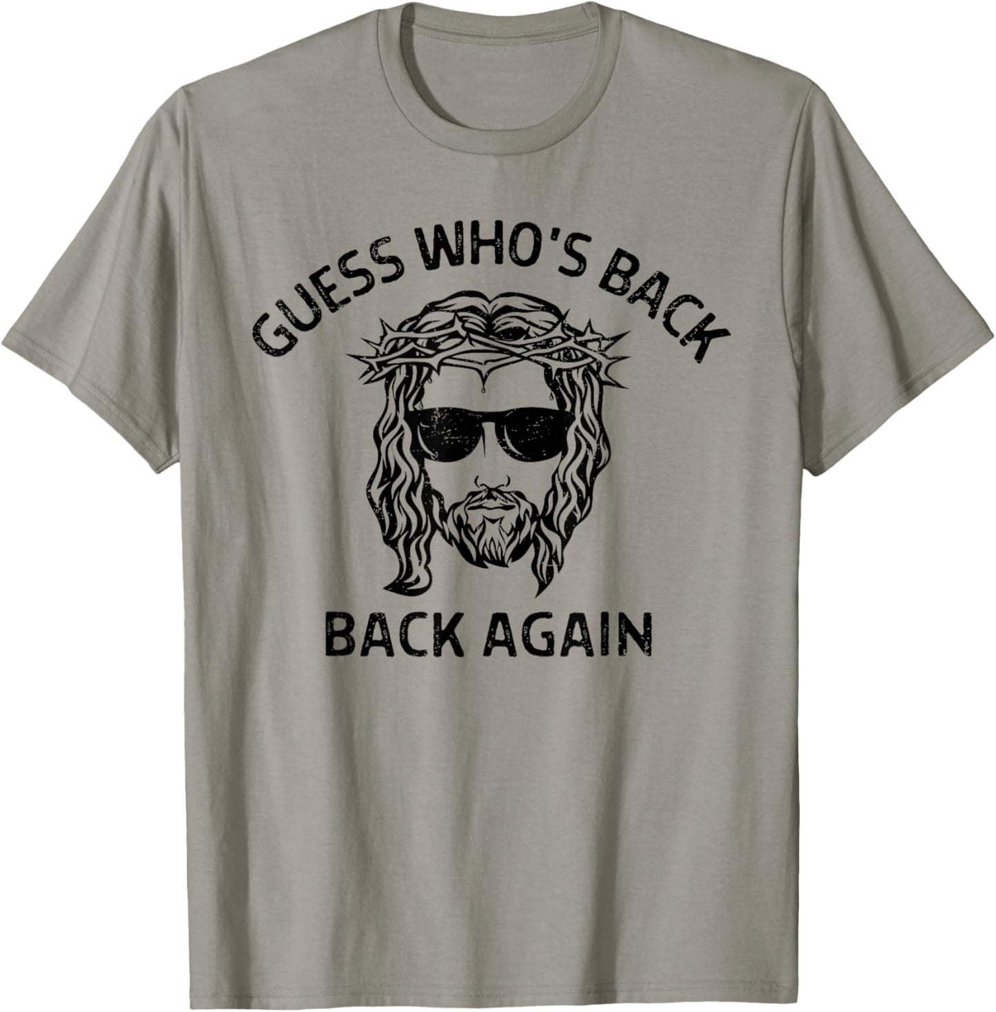 Guess Who's Back Back Again Happy Easter Jesus Christian T-Shirt - T-Shirt | Sand