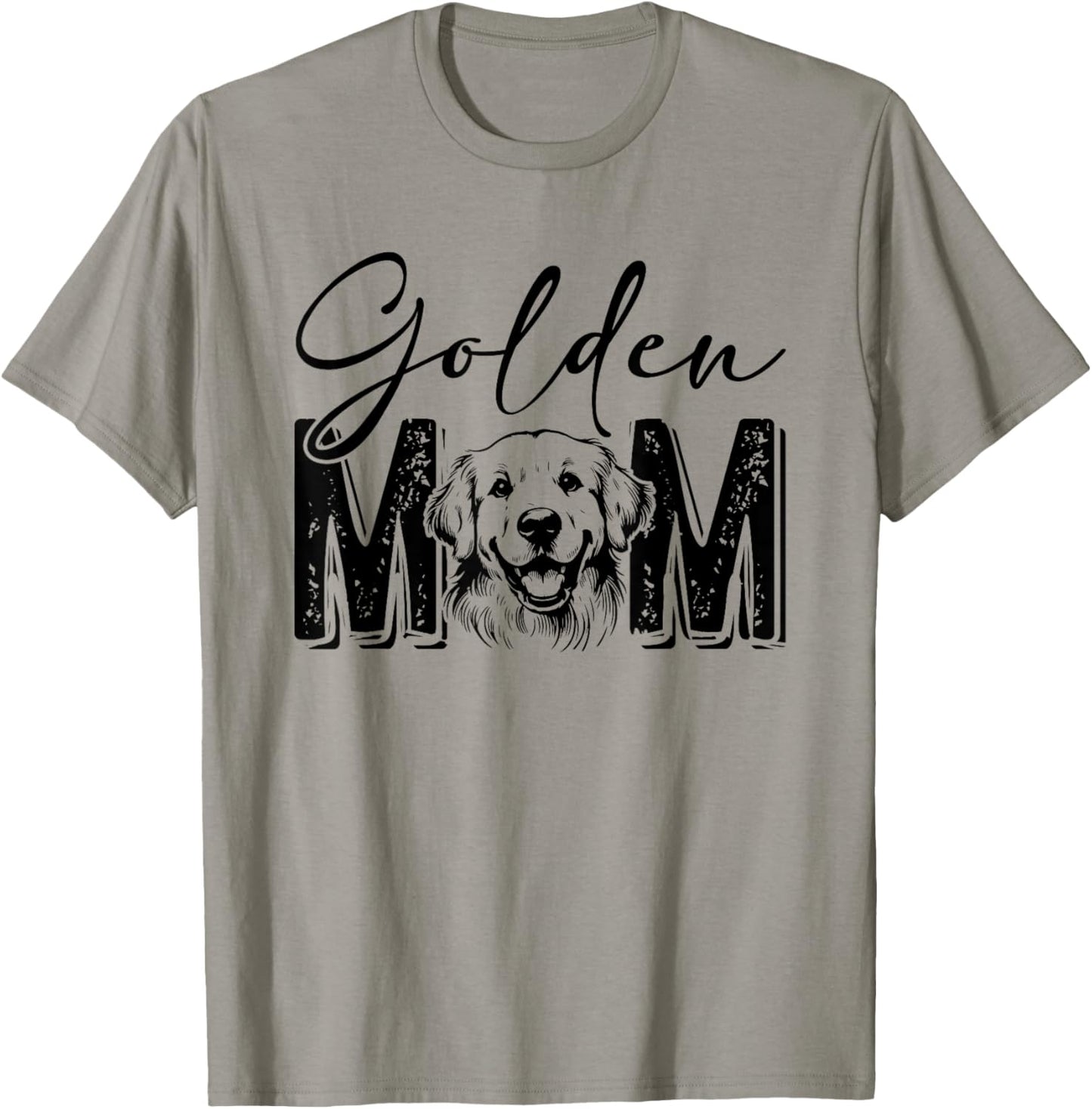 Golden Mom Golden Retriever Lover Dog Mama Funny Retro T-Shirt - T-Shirt | Sand