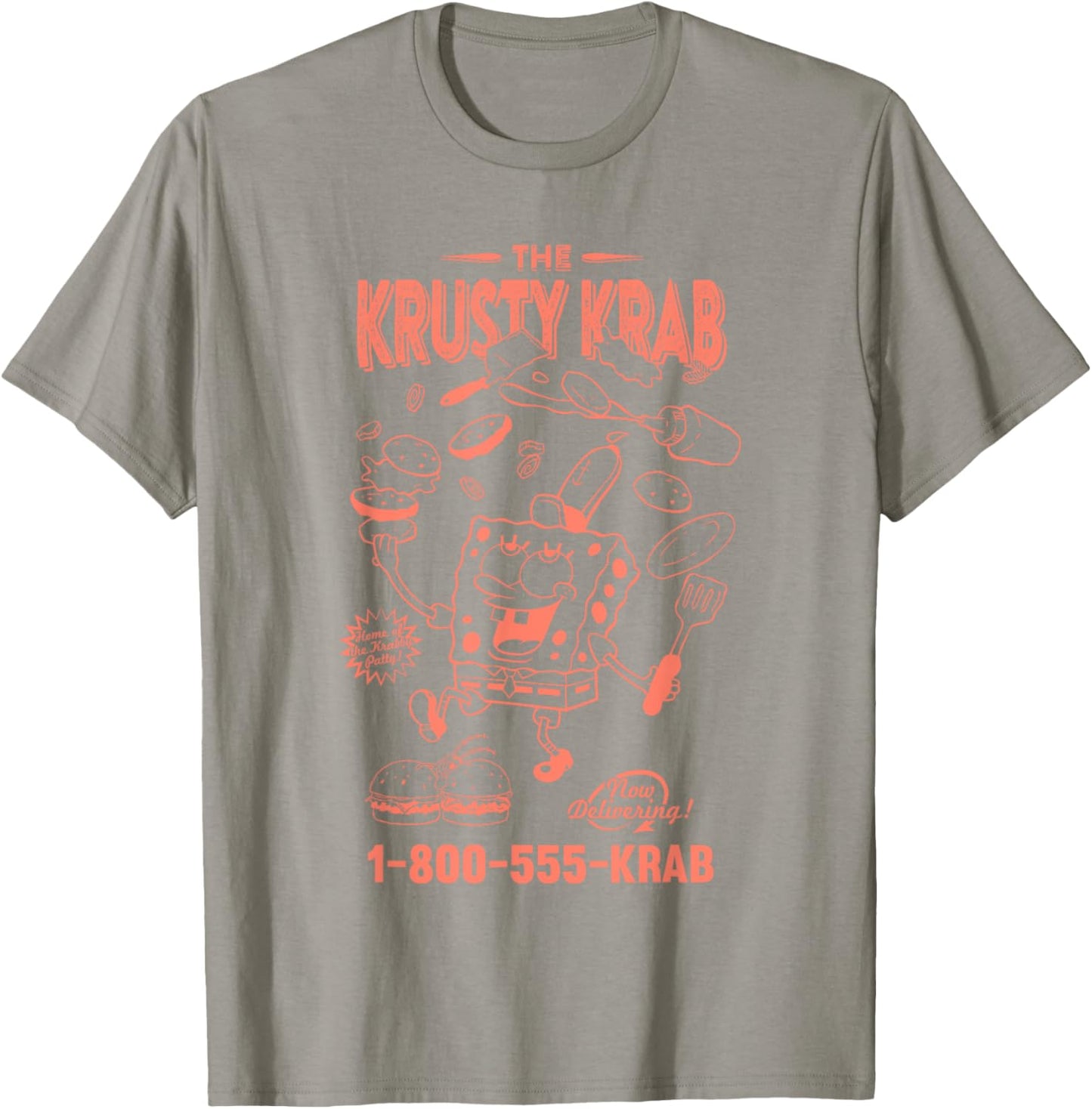 SpongeBob SquarePants The Krusty Krab Delivery Vintage Ad T-Shirt - T-Shirt | Sand