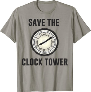 Back to the Future Clock Tower Face Graphic T-Shirt - T-Shirt | Sand
