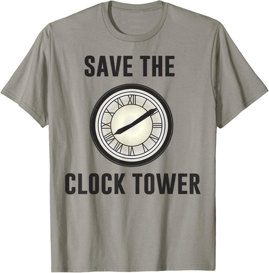 Back to the Future Clock Tower Face Graphic T-Shirt - T-Shirt | Sand