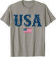 USA United States of America American Flag July 4th T-Shirt - T-Shirt | Sand