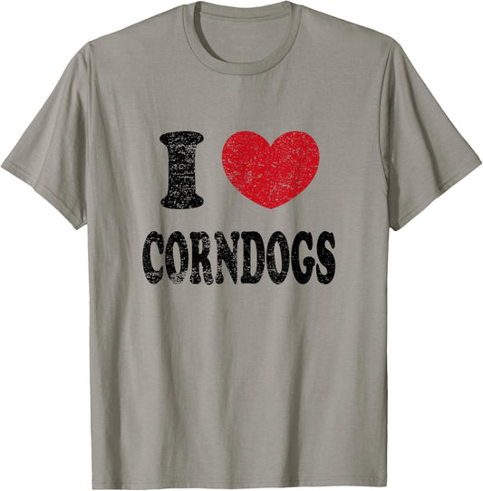 Vintage I Love Corndogs T-Shirt - T-Shirt | Sand