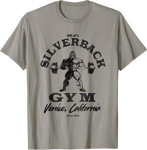 96.4% Silverback Gym Apparel Venice beach California, retro T-Shirt - T-Shirt | Sand