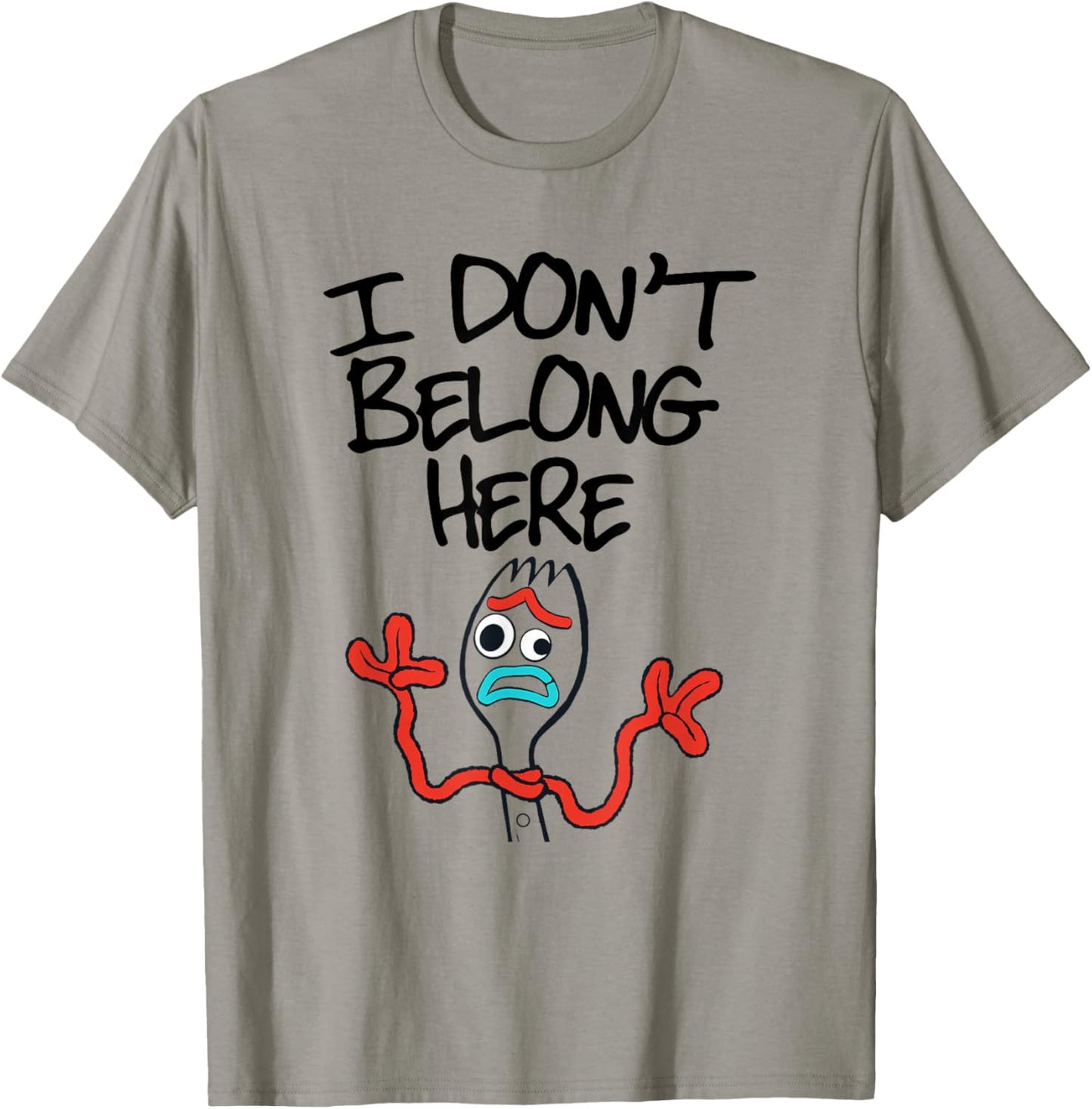 Disney Pixar Toy Story 4 Forky I Don't Belong Here Poster T-Shirt - T-Shirt | Sand