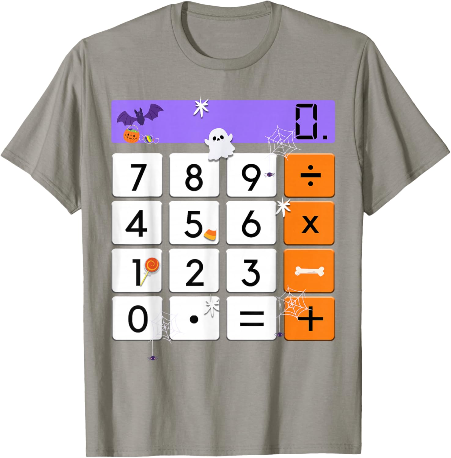 Funny Math Teacher Halloween Costume Calculator Math Pun T-Shirt - T-Shirt | Sand