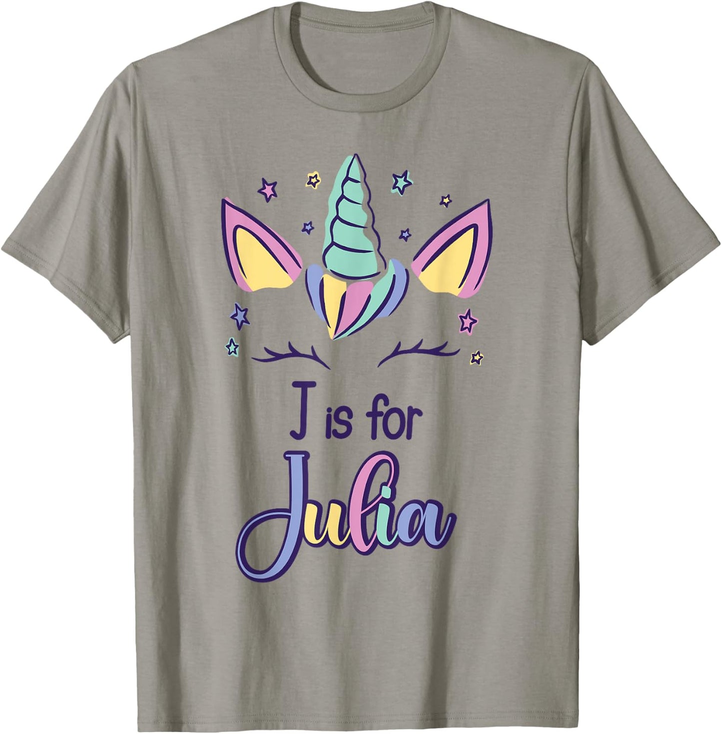 First Name Julia Personalized J Is For Julia T-Shirt - T-Shirt | Sand