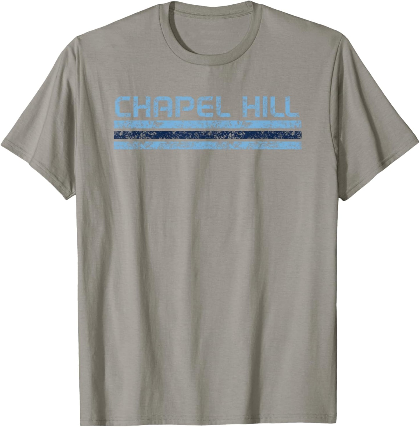 Chapel Hill North Carolina Retro Vintage Weathered Stripe T-Shirt - T-Shirt | Sand