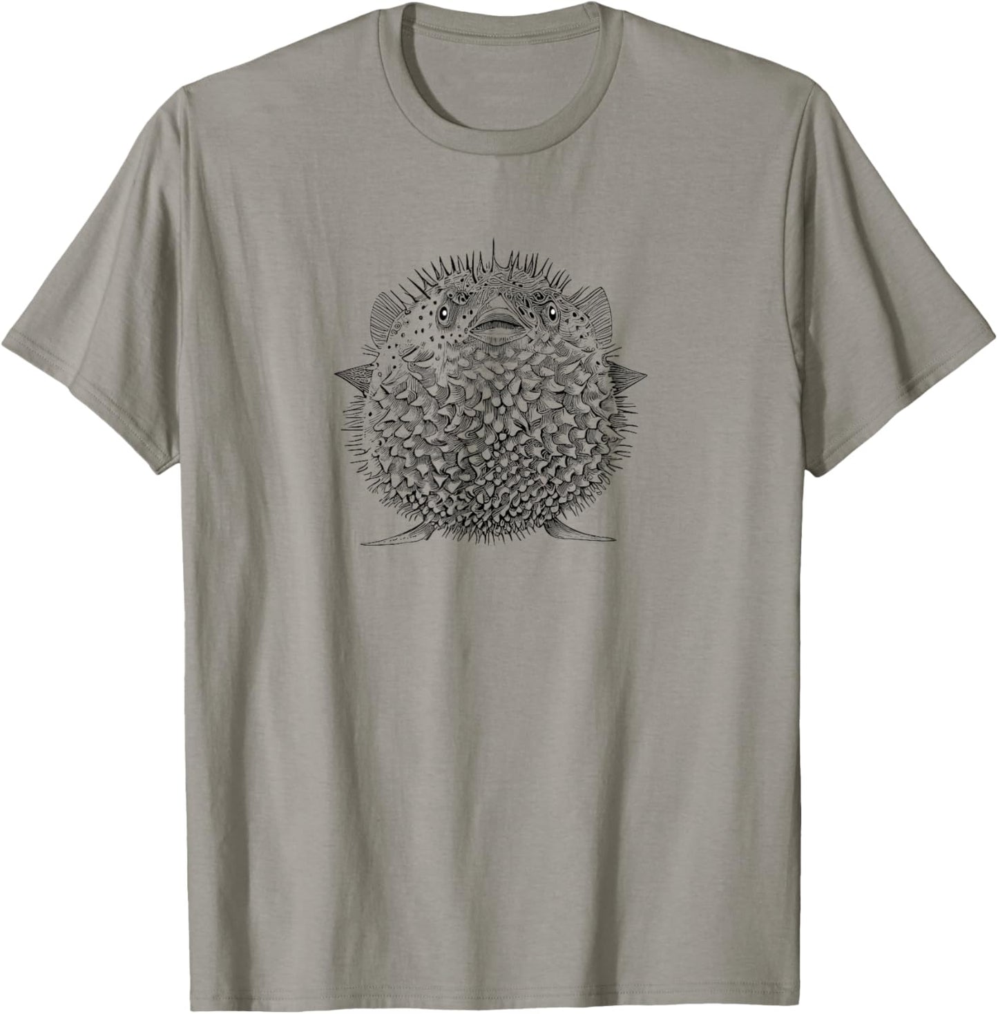 Vintage Retro Illustration Puffer Fish Lover T-Shirt - T-Shirt | Sand