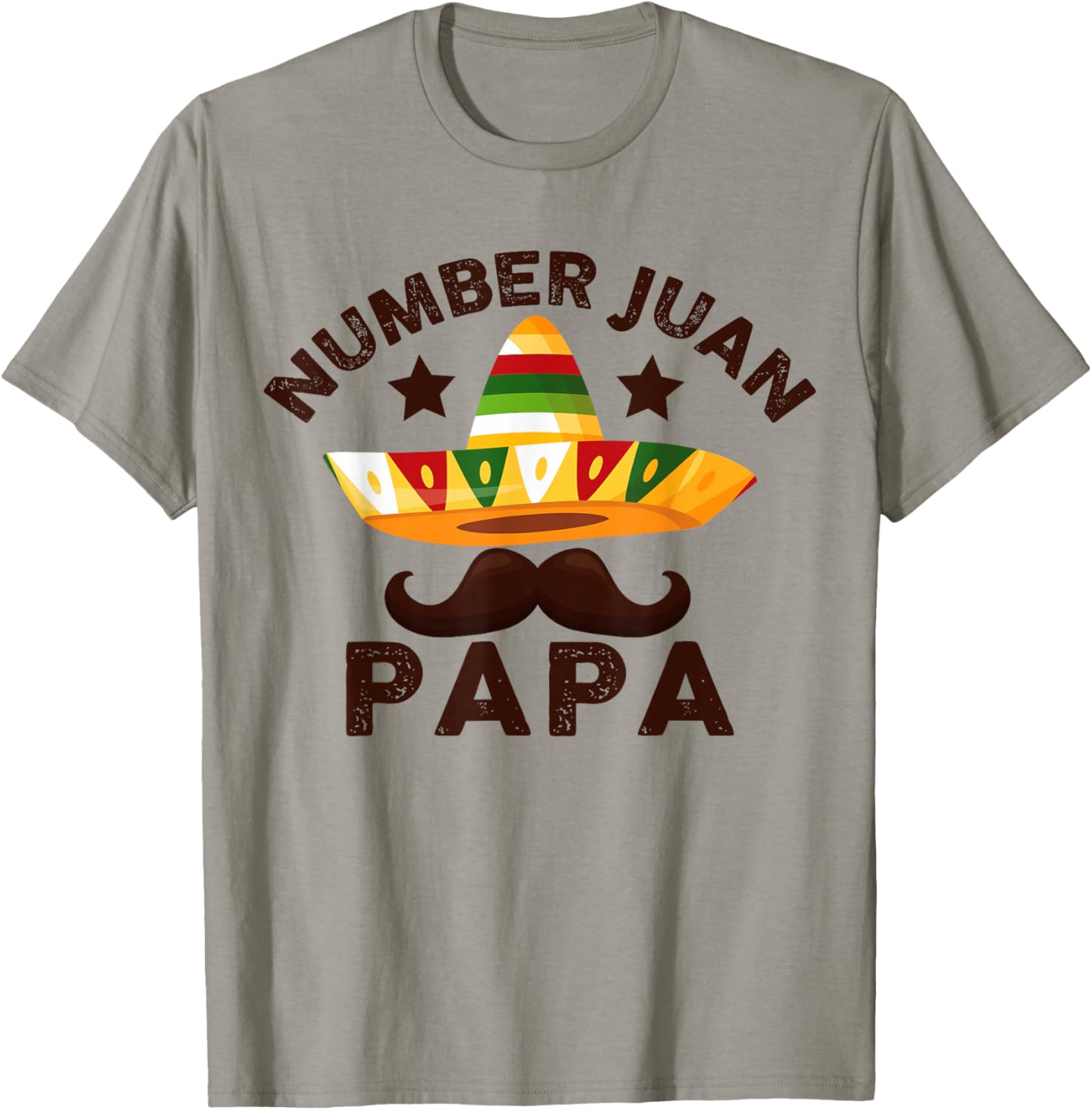 Number One Juan Papa Father's Day Mexican Dad Funny Padre T-Shirt - T-Shirt | Sand