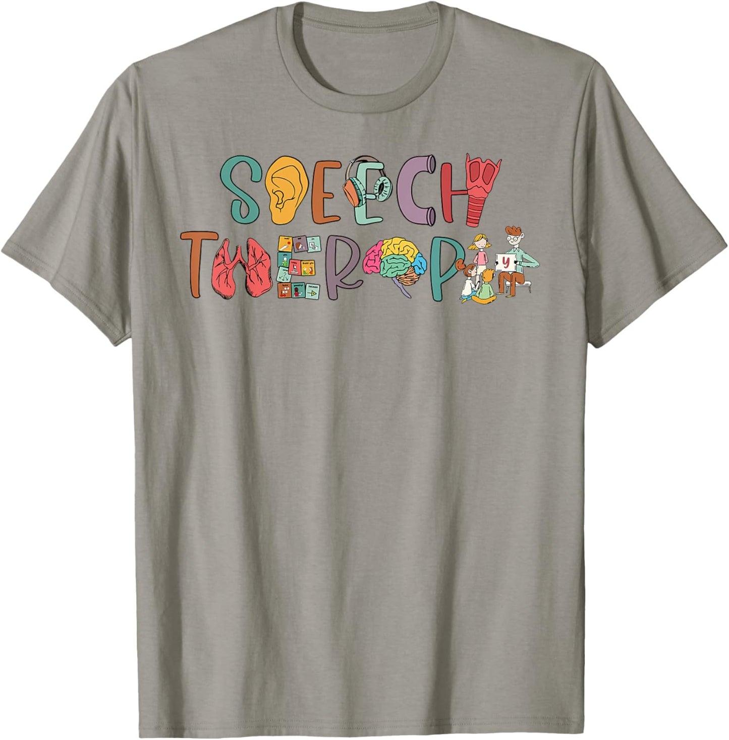 Speech Therapy SLP Speech Language Pathologist Appreciation T-Shirt - T-Shirt | Sand