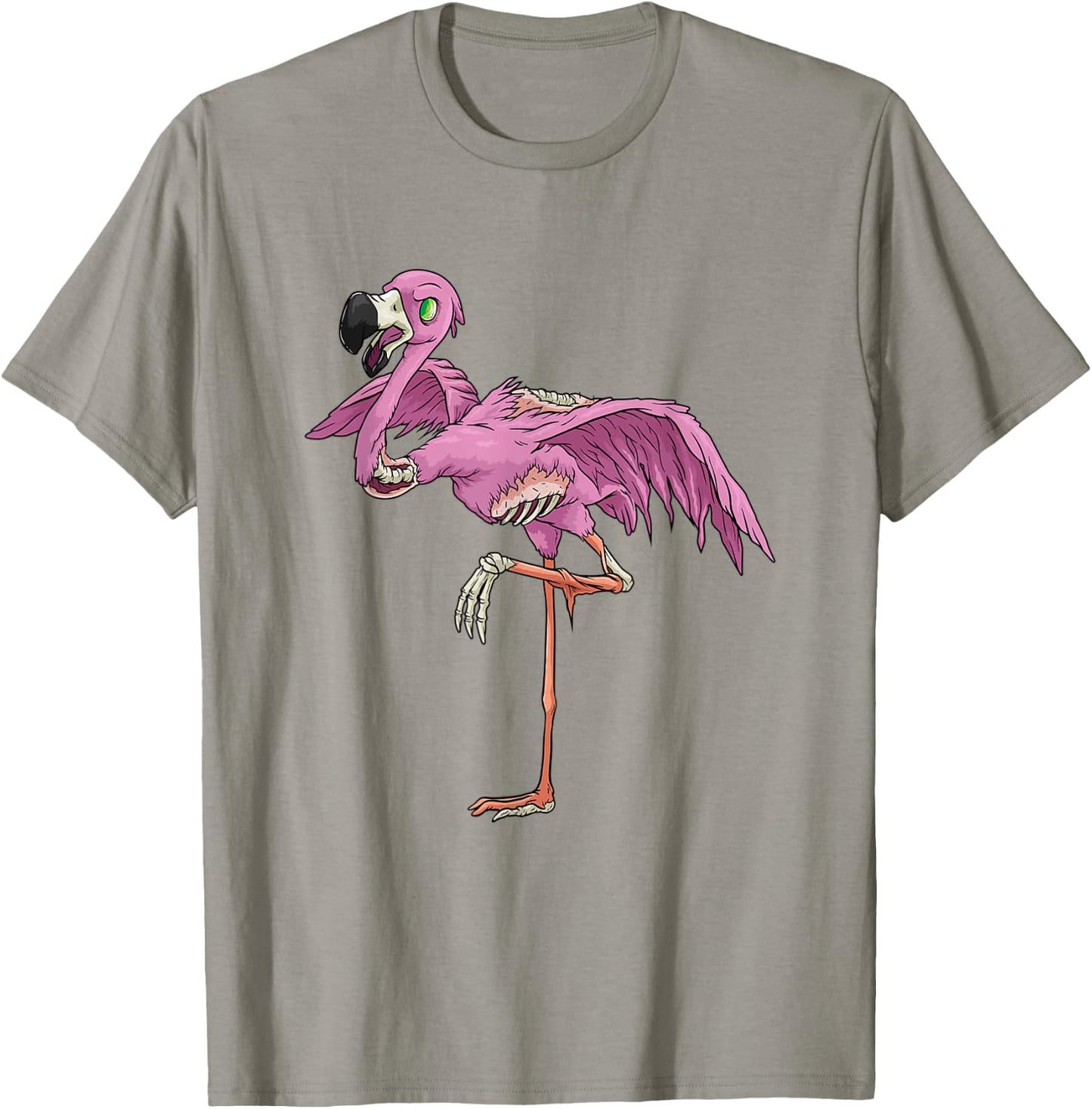 Funny Flamingo funny Zombie Apocalypse Halloween Flamingo T-Shirt - T-Shirt | Sand