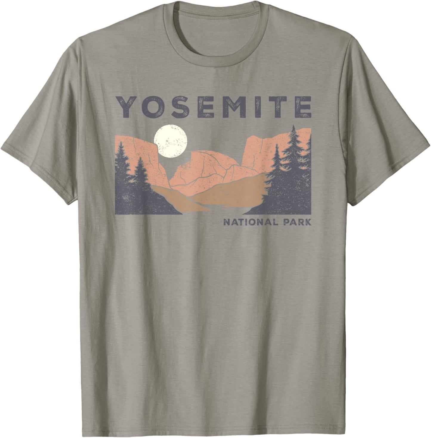 Retro Yosemite Half-Dome National Park Vintage T-Shirt - T-Shirt | Sand