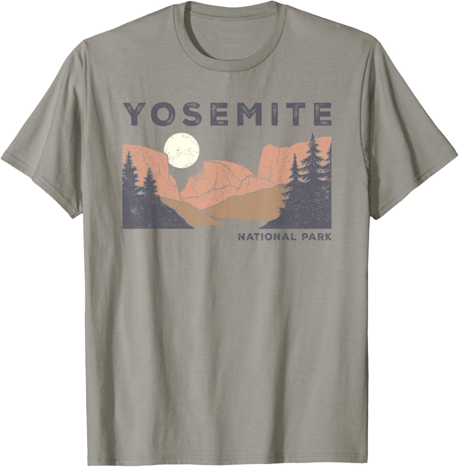 Retro Yosemite Half-Dome National Park Vintage T-Shirt - T-Shirt | Sand