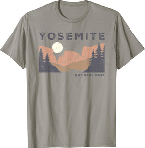 Retro Yosemite Half-Dome National Park Vintage T-Shirt - T-Shirt | Sand