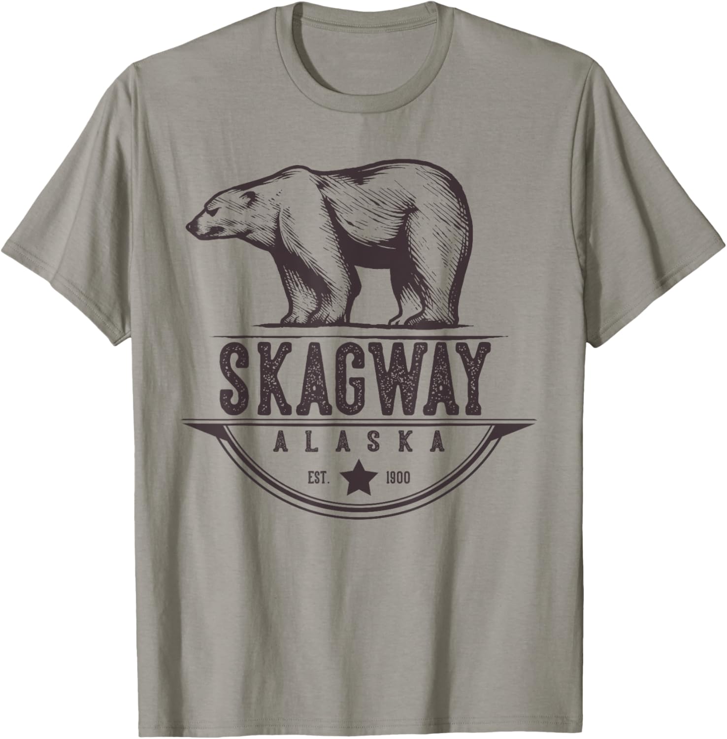 Skagway Alaska Bear Vacation And Cruise Gift T-Shirt - T-Shirt | Sand