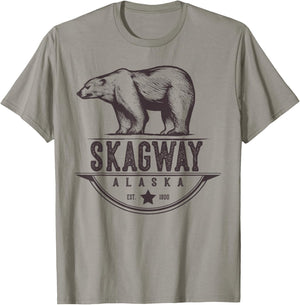 Skagway Alaska Bear Vacation And Cruise Gift T-Shirt - T-Shirt | Sand