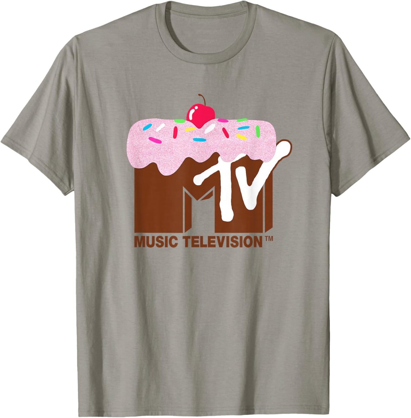 MTV Cupcake & Sprinkles Retro Music Television T-Shirt - T-Shirt | Sand