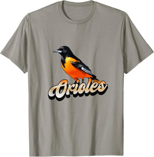 Vintage Oriole Bird Oriole Supporter Bird Men Women Kids T-Shirt - T-Shirt | Sand