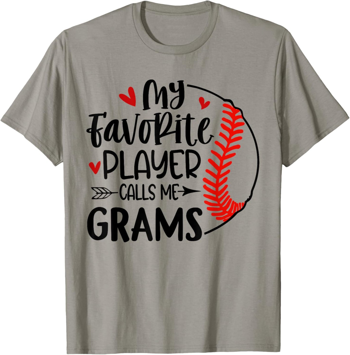 My Favorite Player Calls Me Grams Baseball Player T-Shirt - T-Shirt | Sand