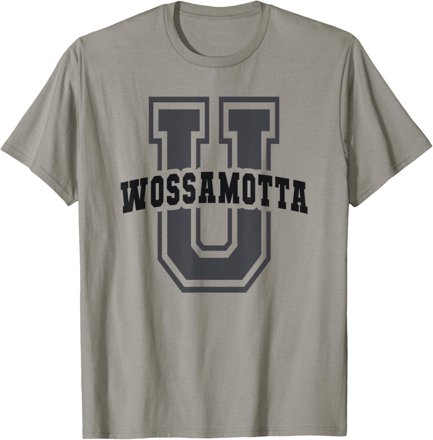 Sarcastic WOSSAMOTTA University Academy Cheerleader Game On T-Shirt - T-Shirt | Sand