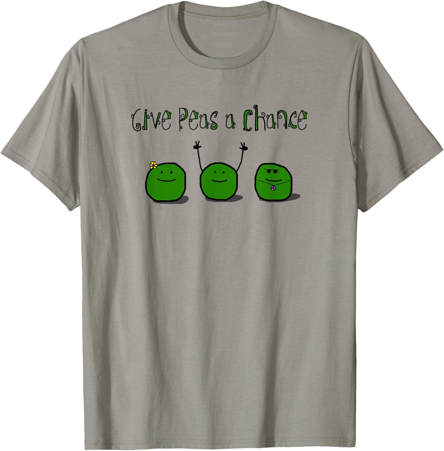 Give Peas a Chance Hippy T-Shirt - T-Shirt | Sand