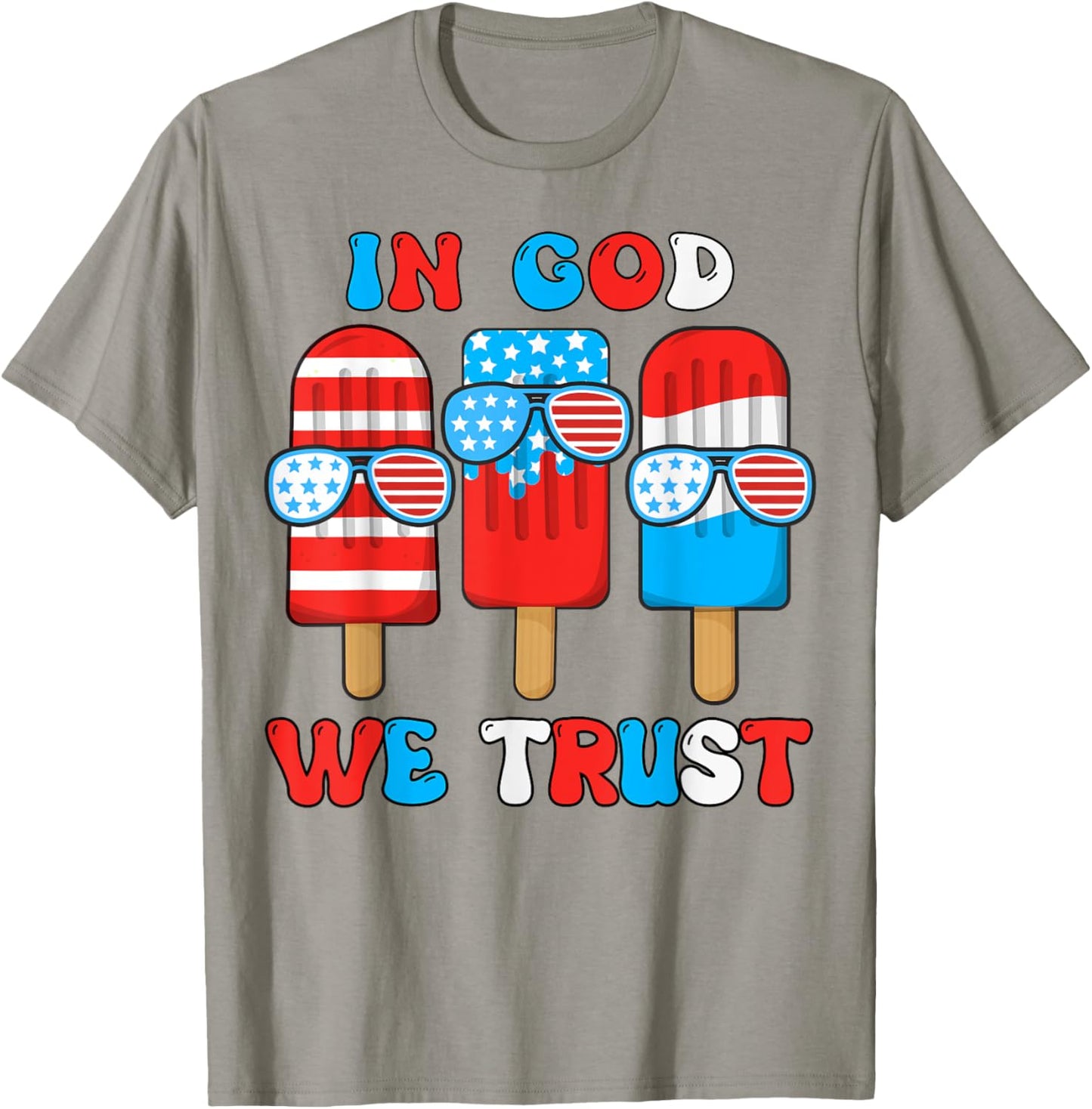 Toddler In God We Trust 4th July Popsicle Boy Son Patriotic T-Shirt - T-Shirt | Sand
