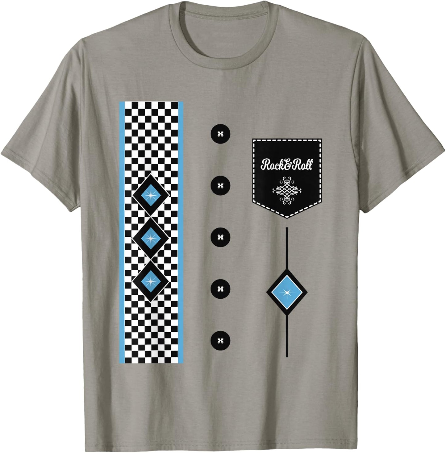 1950s Sock Hop Costume Retro 50s Rockabilly Bowling T-Shirt - T-Shirt | Sand