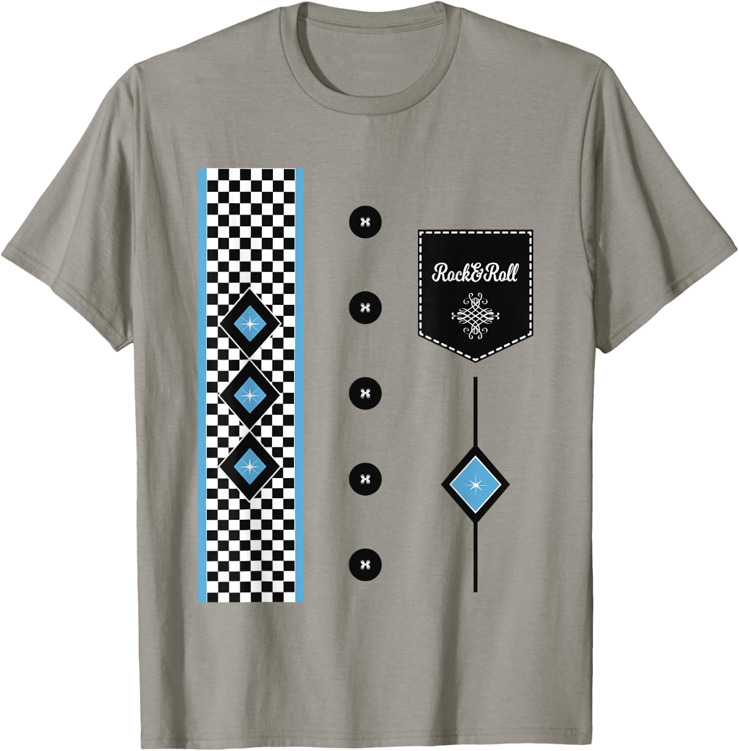 1950s Sock Hop Costume Retro 50s Rockabilly Bowling T-Shirt - T-Shirt | Sand