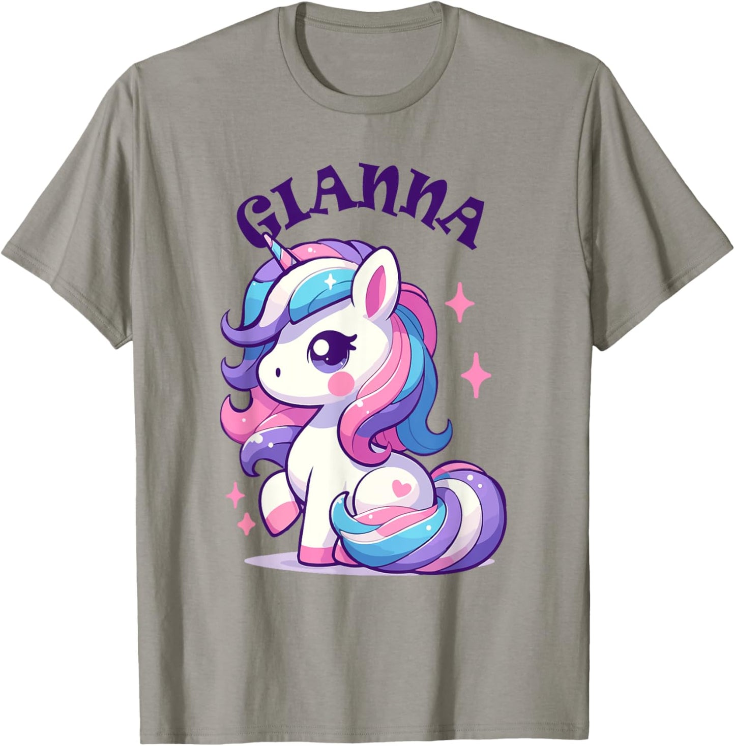 Gianna Cute Unicorn Design for Girls Name Gianna T-Shirt - T-Shirt | Sand