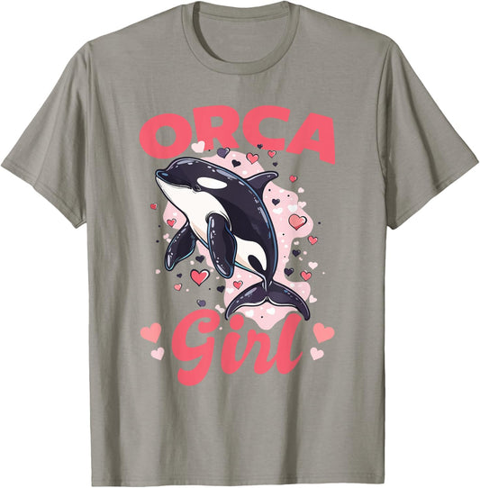 Funny Orca Animal Orca Girl T-Shirt - T-Shirt | Sand