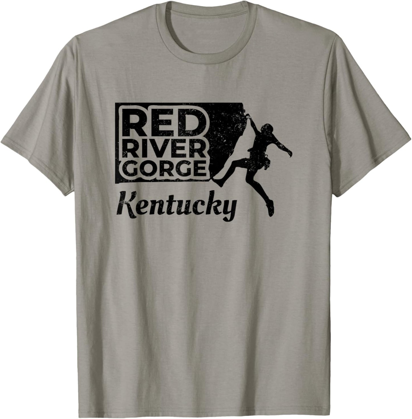 Red River Gorge Kentucky Rock Climber T-Shirt - T-Shirt | Sand