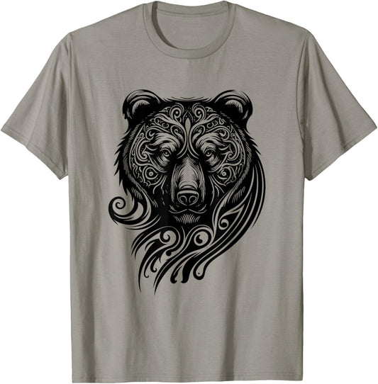 Bear Grizzly Nordic Indian Celtic Mythology Wild Animal Fan T-Shirt - T-Shirt | Sand