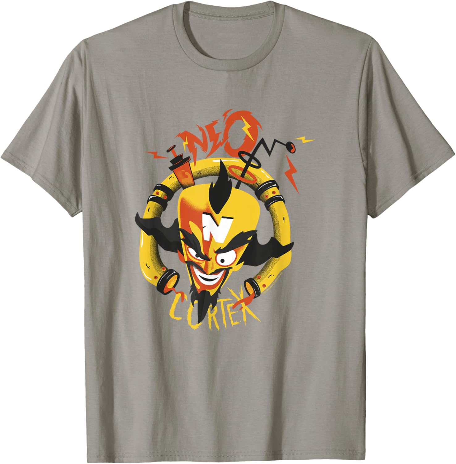 Crash Team Rumble Dr. Neo Cortex Evil Scientist Big Face T-Shirt - T-Shirt | Sand