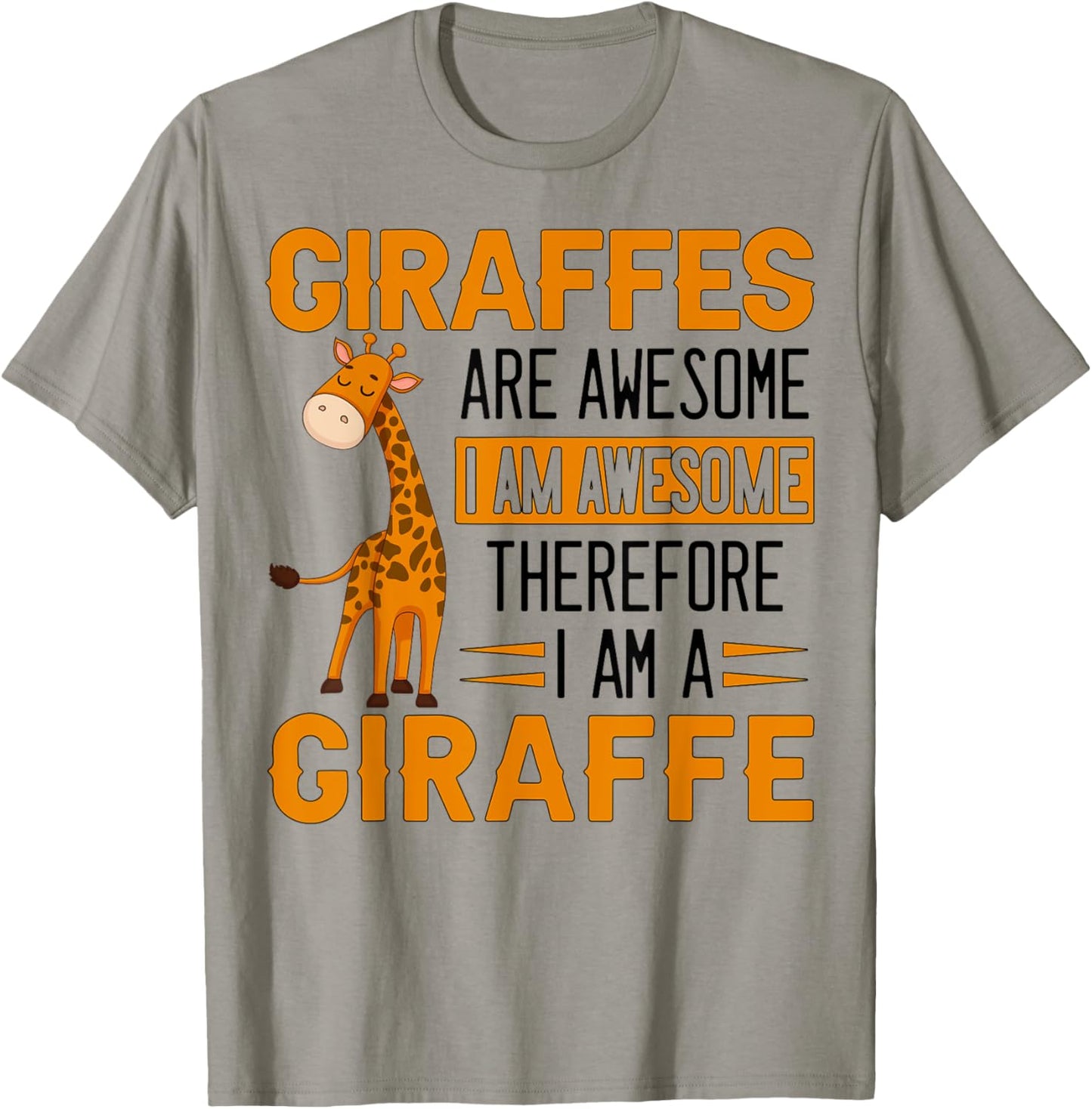 Funny Giraffe Quote Cute Giraffe Design For Giraffe Lover T-Shirt - T-Shirt | Sand