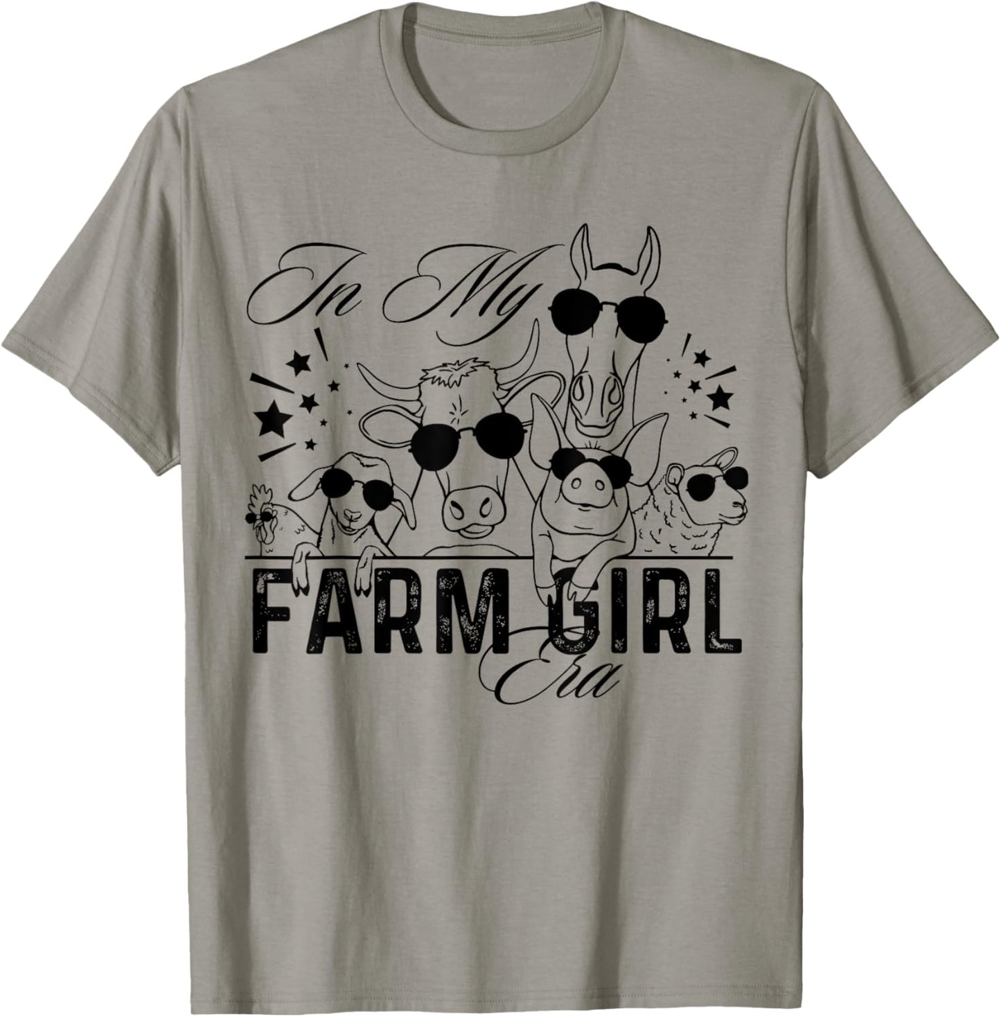 In My Farm Girl Era Farm Life Era-Farmers Funny Farm Animals T-Shirt - T-Shirt | Sand