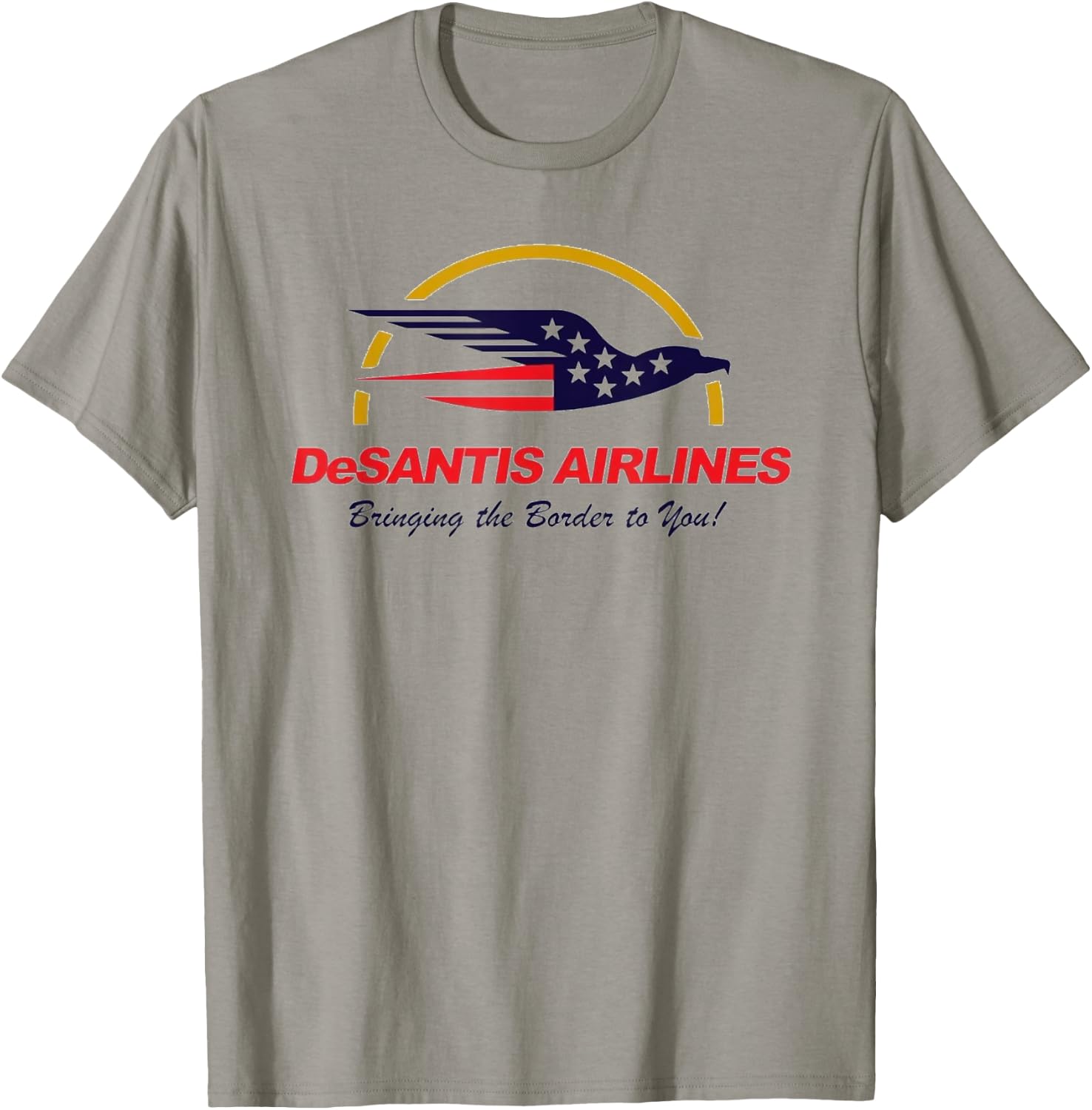 DeSantis Airlines Funny Political Meme Ron DeSantis T-Shirt - T-Shirt | Sand