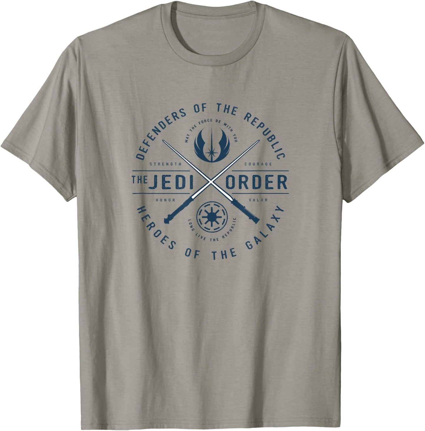Star Wars Jedi Order Lightsabers Crossed Circle Logo T-Shirt - T-Shirt | Sand