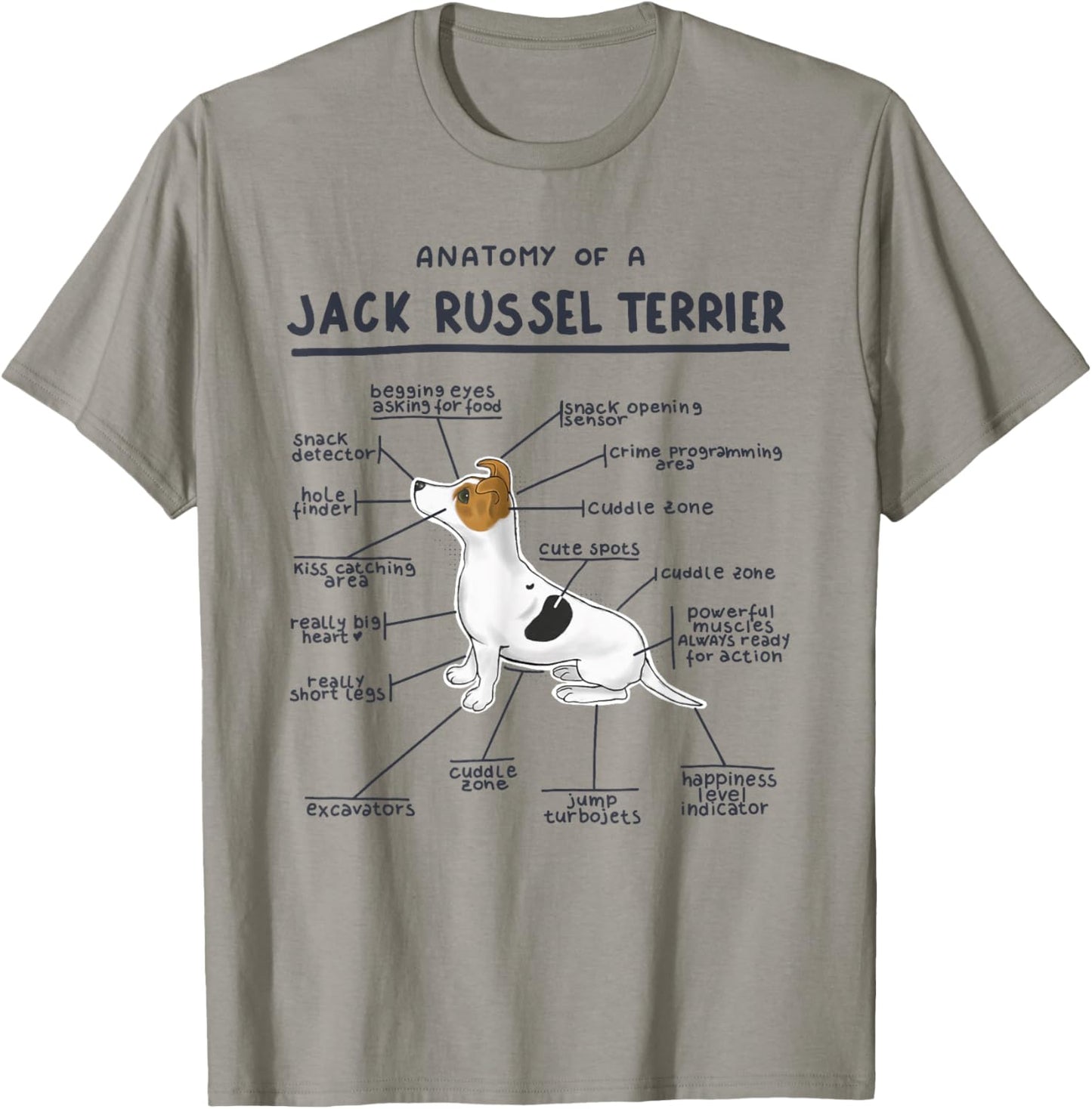 Anatomy of a Jack Russell Terrier T-Shirt - T-Shirt | Sand
