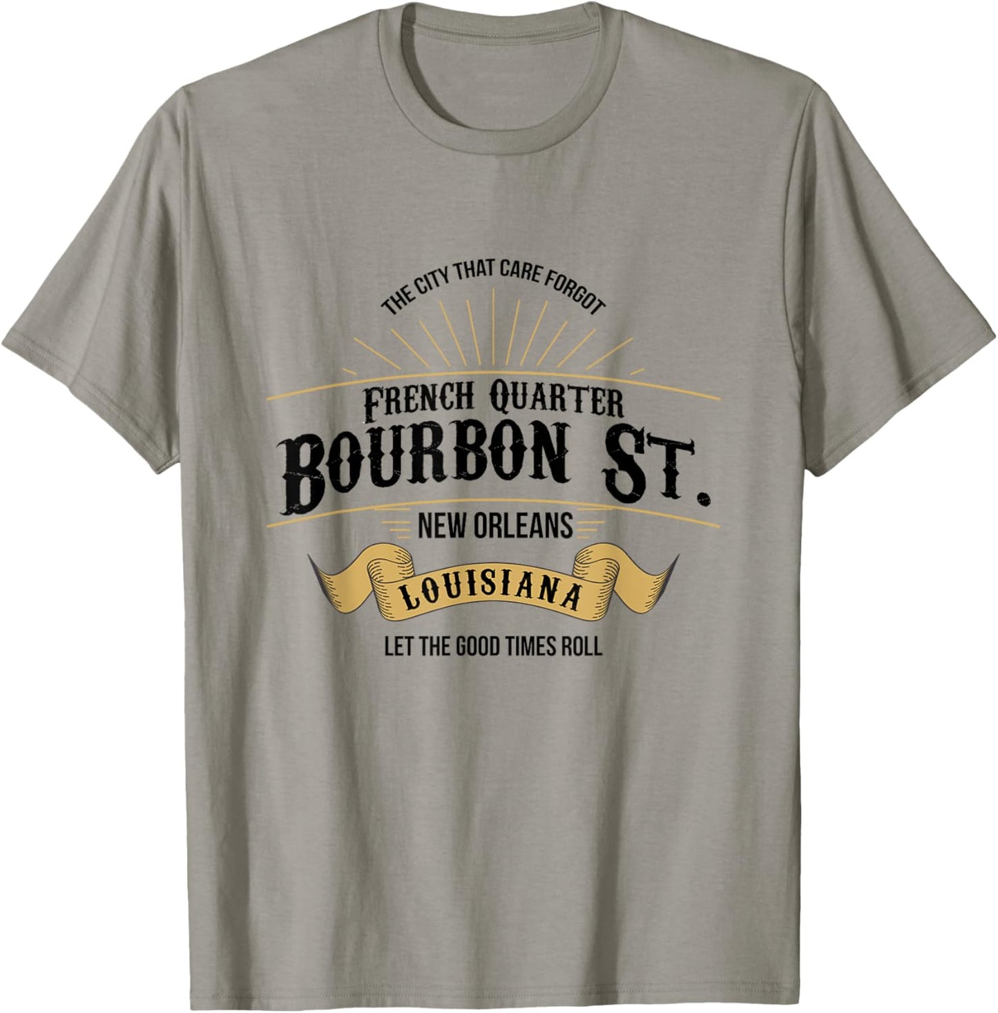 Vintage French Quarter Bourbon Street New Orleans Louisiana T-Shirt - T-Shirt | Sand