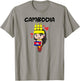Cambodia Cambodian Khmer Apsara Traditional Dance Flag T-Shirt - T-Shirt | Sand