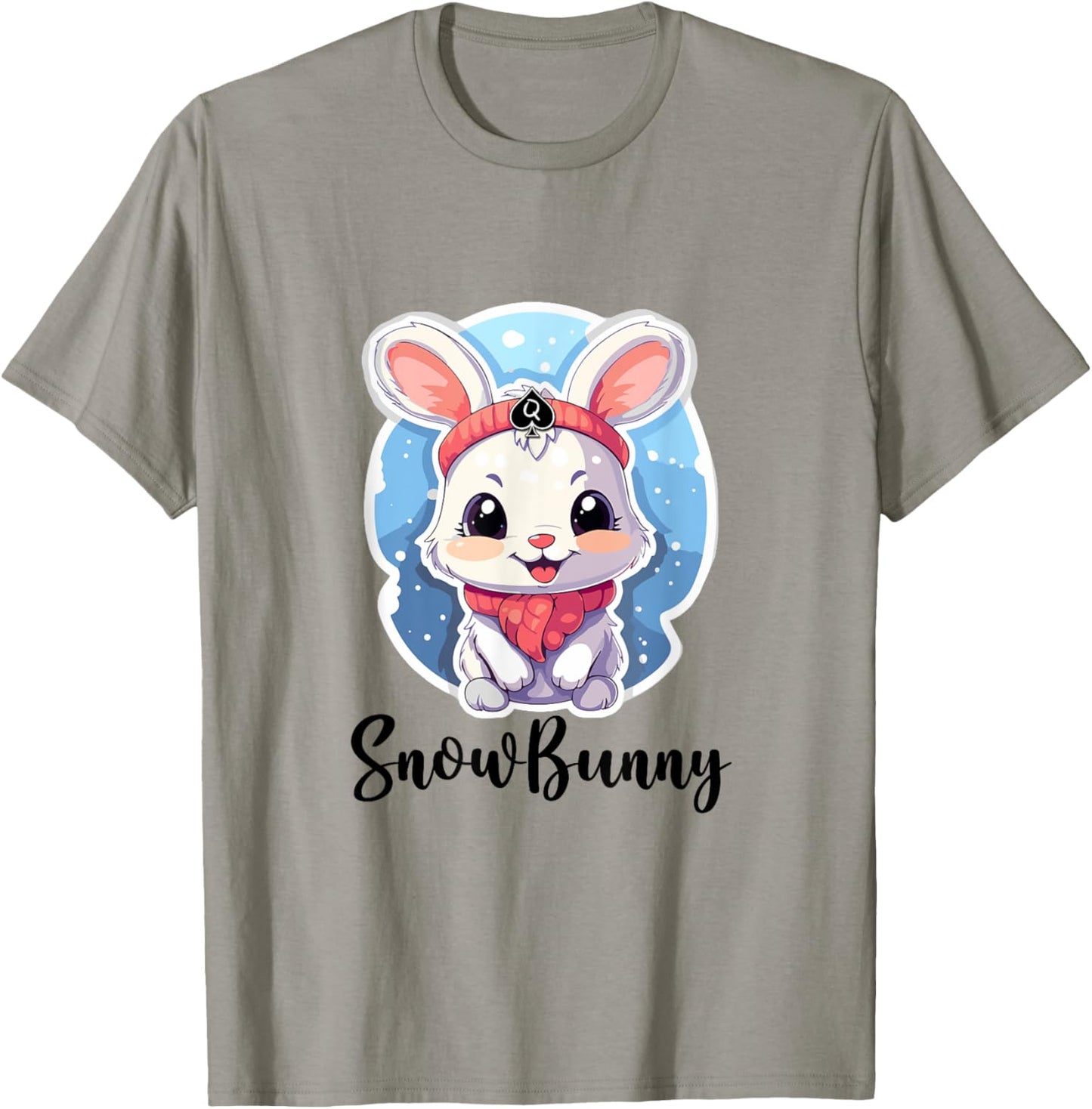 Snowbunny Cute Bunny Rabbit In The Snow T-Shirt - T-Shirt | Sand