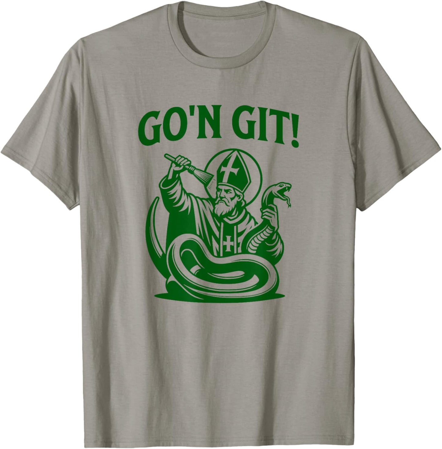 Funny Go'n Git St Patrick's Day Snake T-Shirt - T-Shirt | Sand