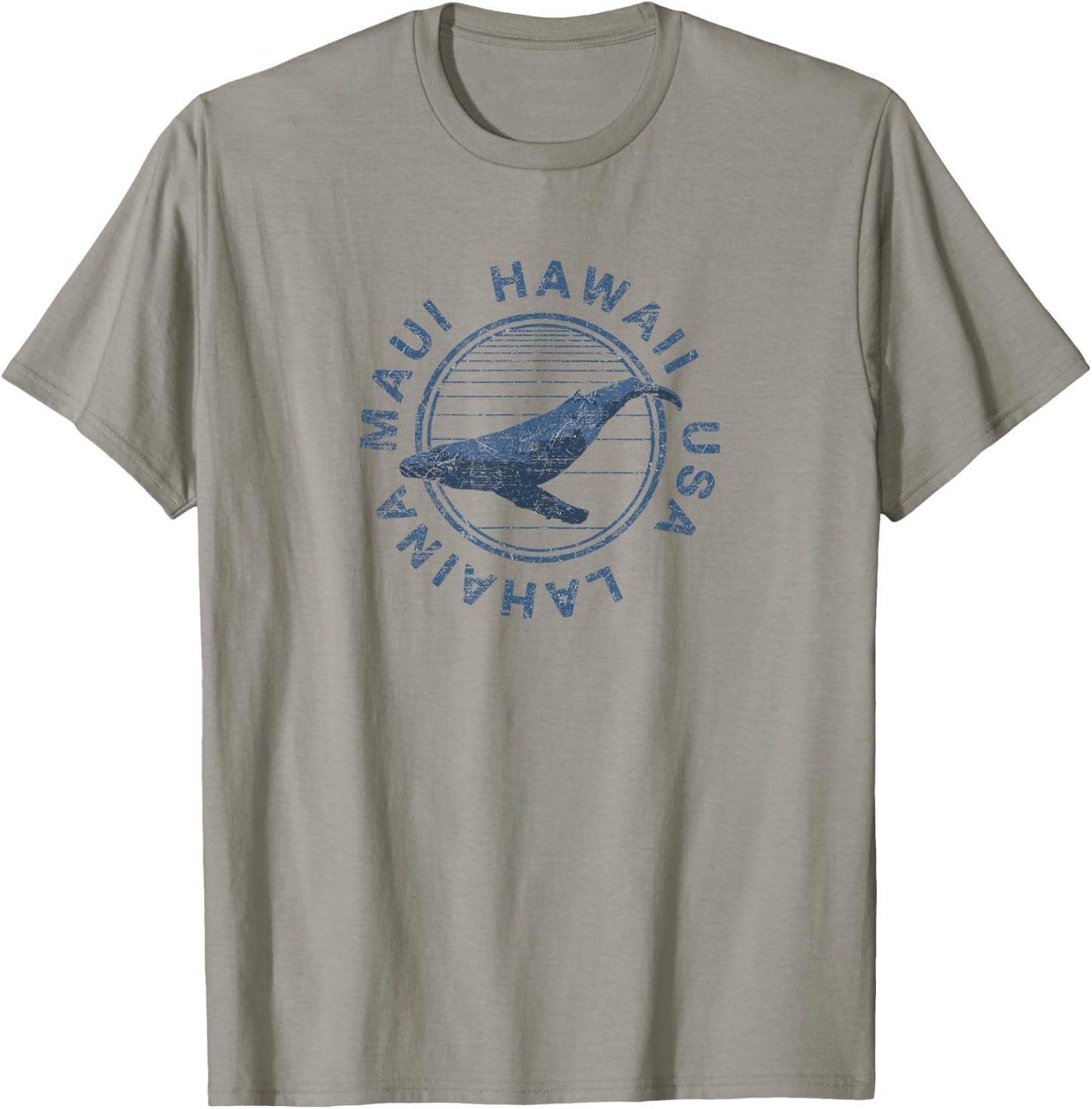 Maui Hawaii Lahaina Vintage Whale Retro T-Shirt - T-Shirt | Sand