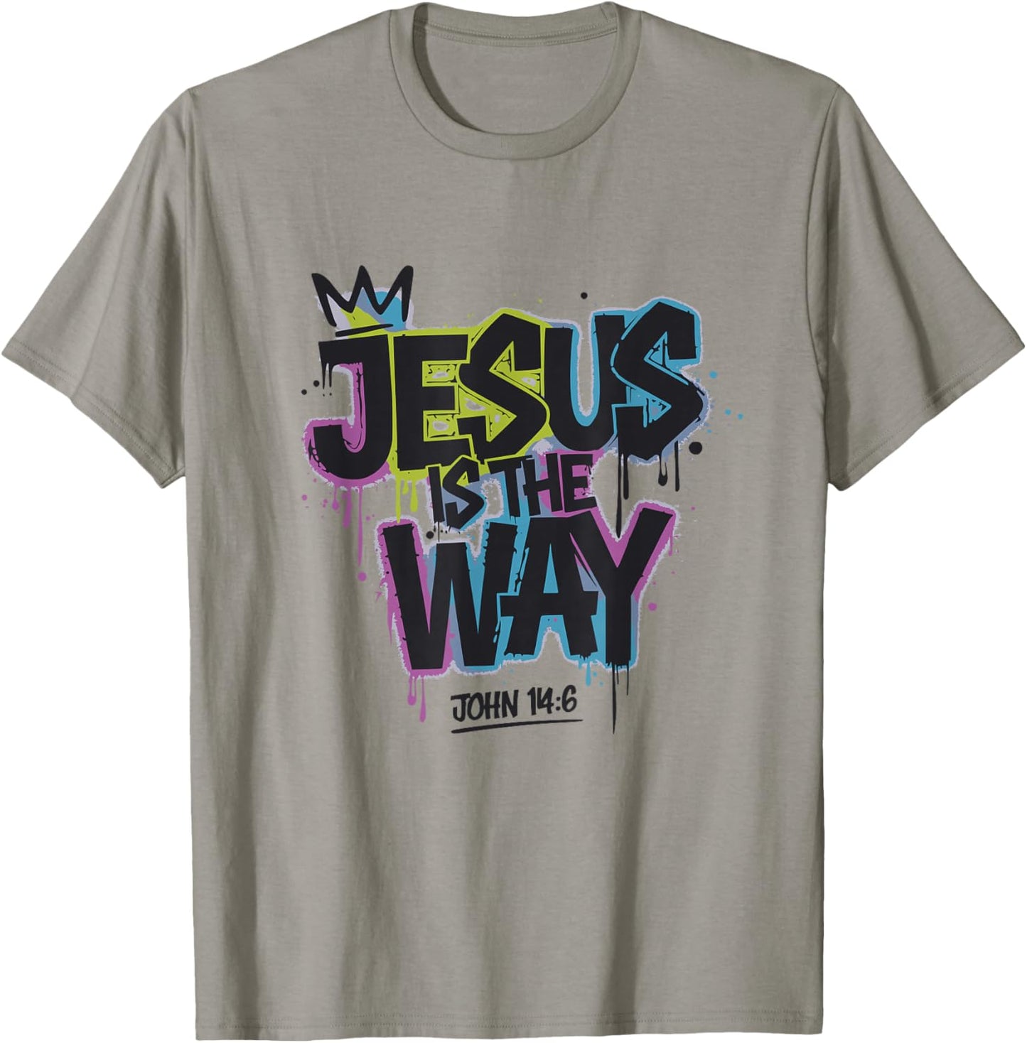 Jesus Ist Der Weg Graffiti Bibelvers T-Shirt - T-Shirt | Sand
